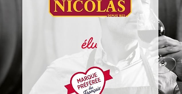 Le caviste Nicolas est nommé 'Marque Préférée des Français'