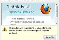 Mozilla pousse automatiquement la mise à jour de Firefox 3.5