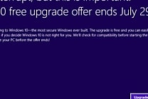 Microsoft déroule l'écran bleu pour migrer sous Windows 10