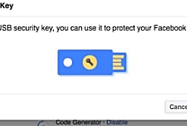 Facebook accepte la connexion avec une clé USB chiffrée