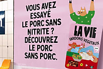 La Vie lance une campagne d'affichage pour promouvoir la viande sans viande