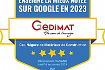 Gedimat, lauréat du prix de l'enseigne la mieux notée sur  [...]