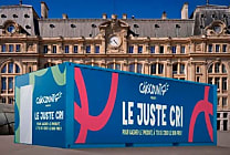 Cdiscount organise le 'Juste cri' sur le parvis de la Gare Saint-Lazare