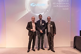 Didier Guyomarch - Directeur Europe du Sud de Zscaler avec Pierre Guslin - RSSI Galeries Lafayettes ( au centre) et Didier Schreiber Marketing Manager EMEA de Zscaler (à droite)