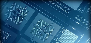 Un design de puce quantique, issu des laboratoires d'IBM.