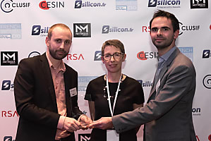 Vincent Nicaise - IDNOMIC avec Christine Debray - French Woman CIO (au centre) et Guillaume Jaccarrini - IDNOMIC (à gauche)