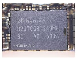 La mémoire Flash Nand de l'iPhone.