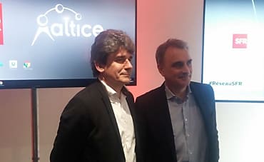 Philippe Le May, directeur exécutif réseau, et Michel Paulin, directeur général de SFR