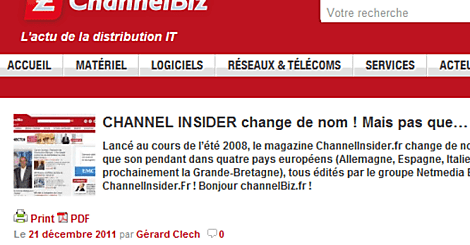 NetMedia Europe : le spécialiste de la distribution IT ChannelInsider devient ChannelBiz