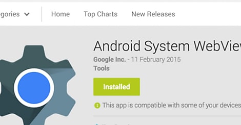 Google met à jour le moteur HTML d'Android, WebView