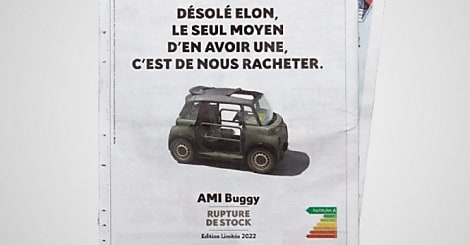 Citroën fait un clin d'oeil à Elon Musk