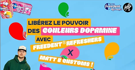 Freedent décline sa gamme Refreshers en sneakers aux couleurs dopaminées