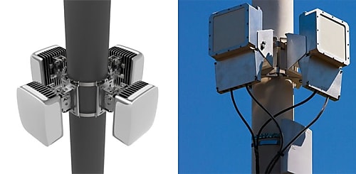 Le prototype Terragraph, un noeud d'antennes fréquencées à 60 GHz.