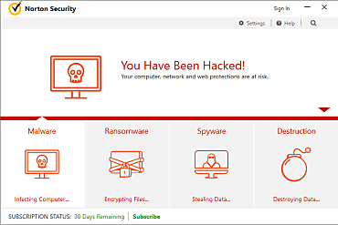 Exemple de piratage de Norton Security