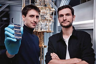 Théau Peronnin et Raphaël Lescanne, co-fondateurs de Alice & Bob