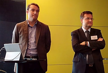 De d à g : Frédéric Granotier, PDG de Lucibel et Edouard Lebrun, directeur de l'innovation