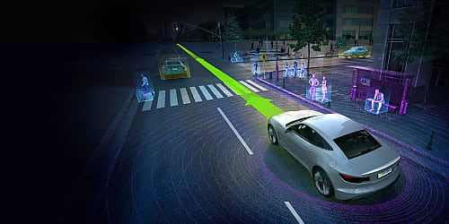 Nvidia propose une solution de bout en bout de reconnaissance de l'environnement par les véhicules.