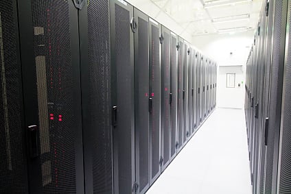 Les infrastructures de Cloudwatt à Val-de-Reuil, en Normandie.