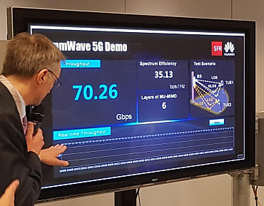 Sur un équipement Huawei, SFR dépasse les 35 Gbit/s par terminal en 5G