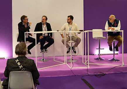 De gauche à droite : Patrick Joubert, Gabriel Dabi-Schwebel, Yoan Thomas, Olivier de Chantérac