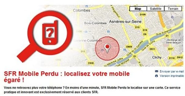 SFR lance un service pour retrouver les portables égarés