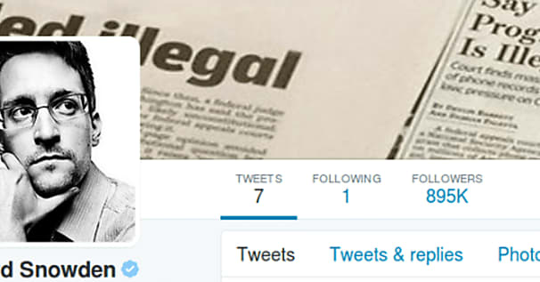Edward Snowden fait une entrée remarquée sur Twitter