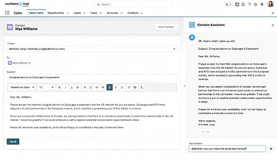 Einstein GPT : la nouvelle IA générative dédiée au CRM lancée par Salesforce
