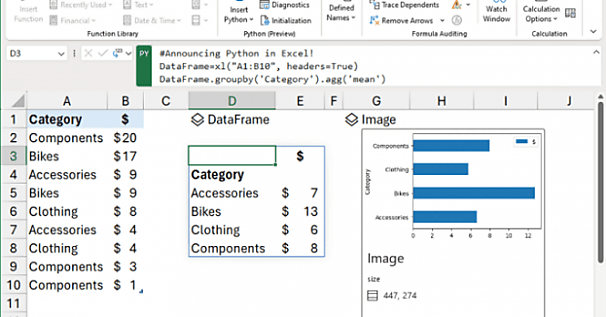 Python dans Excel : comment se présente l'intégration