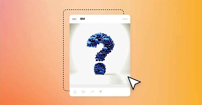 IBM a eu recours à l'IA d'Adobe Firefly pour concevoir, en quelques instants, une campagne mettant en scène des images de points d'interrogation déclinés dans diverses textures et couleurs.