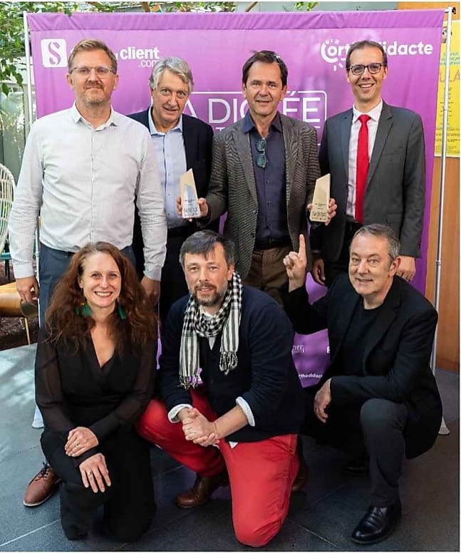 De gauche à droite, de haut en bas : Michael Hiroux (Orthodidacte), Éric Dadian (AFRC), Sébastien Chauve (MACIF), Guillaume Terrien, Caroline Adam (SP2C), Marie-Louis Jullien (AMARC), Thierry Spencer (Sens du Client).