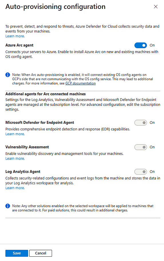 Les « fonctionnalités avancées » de protection du stockage, des bases SQL, des DNS ou encore des coffres-forts de secrets ne sont pas encore disponibles pour GCP.