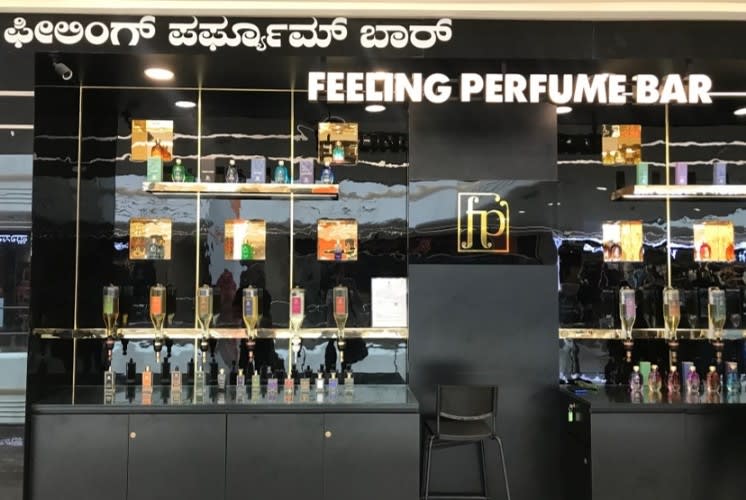 Le Feeling Perfume Bar est situé au Lulu Mall à Bangalore.