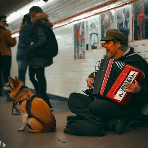 Musicien dans le métro