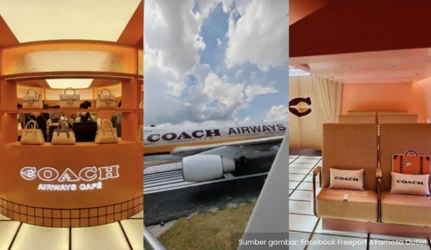 Coach ouvre un magasin de luxe dans un Boeing 747.