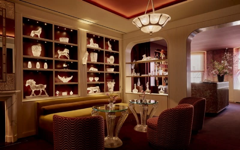 The bar and lounge at Lalique's recently opened New York City flagship. Photo: Adrian Gaut