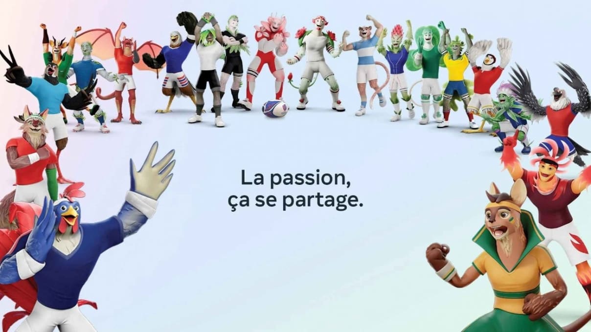 Gants Supporter Coupe du Monde Rugby France 2023 Bleu