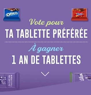 Milka demande aux consommateurs de 7 villes de France d'élire leur tablette préférée