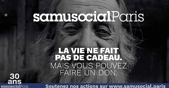 [La Créa de la semaine] 'La vie ne fait pas de cadeau',nouvelle campagne du samusocial de Paris