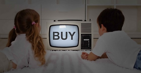 Mental imprinting concept - kids watching old television set