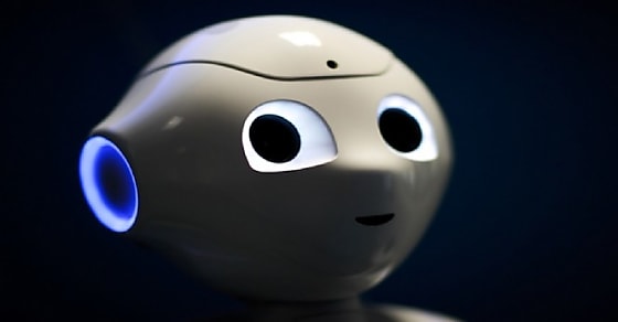 FILE PHOTO: French robot Pepper, detecting whether people are wearing face masks