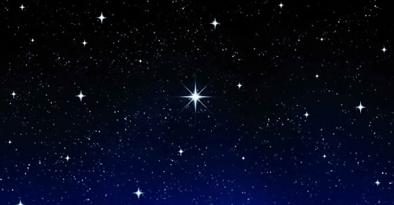 a single bright wishing star stands out from all the rest