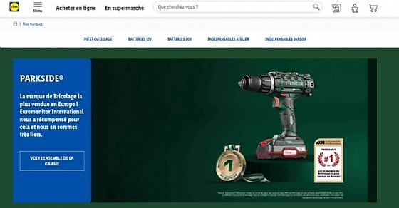 Lidl déploie Parkside, son site e-commerce de bricolage en France